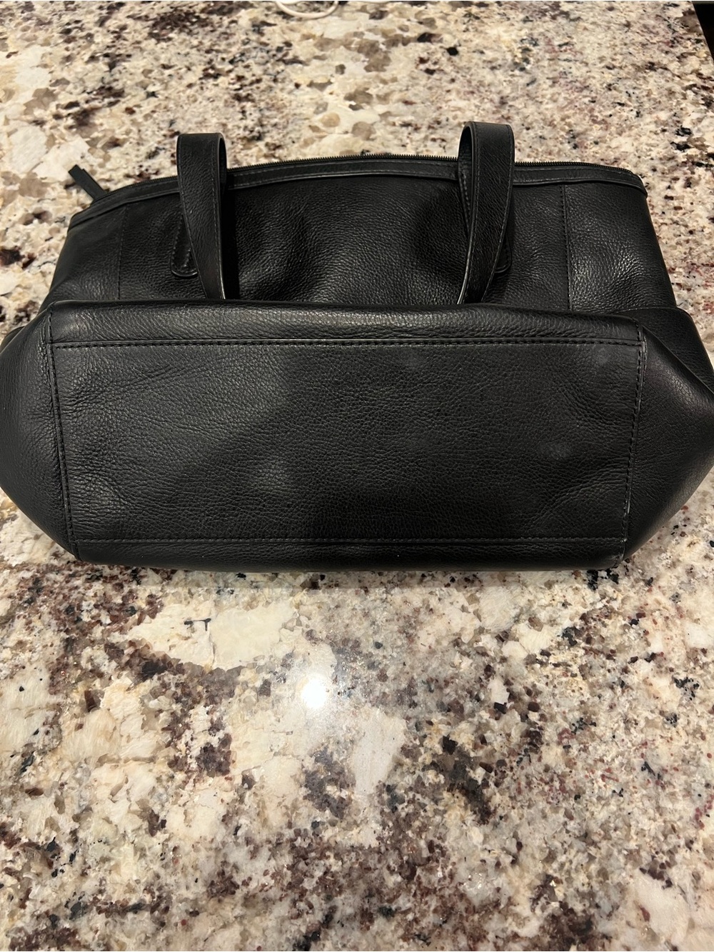 Fossil Black Leather Tote - Picture 3 of 5